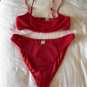 Triangl Red Bikini Set